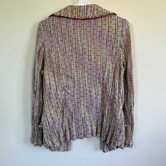 Women's SMALL Beaded Embellished Blazer Button Up Long Sleeve Glam Recency - Picture 9 of 12